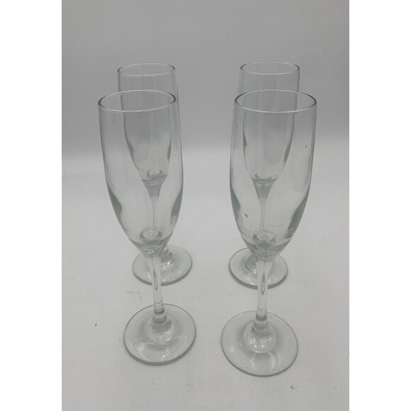 Libbey Claret Glasses 6 oz. (4 Count) Flute (177 ml) New In Box Made In USA - Picture 2 of 5